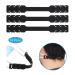 Feloyal hearing protection mask extension 10 pieces hearing protection extension buckle thinks masks or hooks for masks adjustable non-slip fixers 19 cm (black)