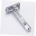 Minkissy Manual Double Edge Safety Razor for Men - Classic Metal Handle Perfect for Beard Shaping & Grooming - Buy Online on GoSupps.com