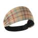ElliTarr Headband Sweat Band Head Bands for Women's Hair Non Slip Sweatband Headband Running Sweat Absorbing Stretchy Soft Dry Quickly Sports Workout Yoga Plaid Brown Plaid