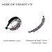 Ponytail Hair Clips - 4 Pcs Gradient Rhinestone Hair Styling Claws in White Purple Champagne Gold | Large Glittering Hair Pins Accessories for Women and Girls - Buy Online on GoSupps.com