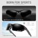BIRCEN Polarized Sport Sunglasses for Men and Women - UV Protection Shades for Motorcycle, Golf, Baseball, Cycling, Fishing, Driving - F-grey Frame Black Lens - Buy Online on GoSupps.com