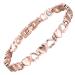 BioMag Magnetic Bracelets for Women Titanium Steel with Strong Magnets Heart-Shaped Bracelet (Rose Gold)