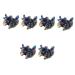 COHEALI 6 Pcs Colorful Crystal Clusters Fish Bowl Decorations Feng Shui Figurine Natural Stones Ornament Gem Colorfulx3pcs 3X3CMx3pcs