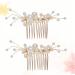 FRCOLOR Set of 3 Pearls Hair Comb Wedding Comb Made of Crystal Elegant Hair Comb Pearl Hair Comb Pearl Wedding Comb Headpiece Made of Pearls Hair Comb for Women Accessories Handmade Bride - Buy Online on GoSupps.com