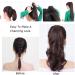 Claw Clip Ponytail Hair Extension: Synthetic Wavy Curly Hairpiece 18inch - Natural Black - Buy Online on GoSupps.com