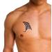 Polynesian Style Navy Blue Manta Ray Temporary Tattoo - Lasts 1-2 Weeks - Realistic Design for Chest, Neck, and Arms - 4 Sheets - Buy Online on GoSupps.com