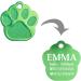Personalized Dog & Cat Paw Pendant - Ibera Gifts | Engraved Name Collar for Small to Medium Pets - Light Blue - Buy Online on GoSupps.com