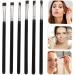 SOESFOUFU 6pcs Flat Eyebrow Brush Eyeliner Tool Eye Brush Travel Makeup Brush Makeup Tool Black Wooden Handle - Buy Online on GoSupps.com