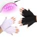 2Pairs UV Nail Protection Gloves UV Gloves for Gel Nails UV Protection Gloves Gloves for UV Lamp UV Protection Nail Gloves UV Gel Gloves UV Hand Protection Gloves Fingerless Gloves for Nail Manicure
