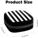 GIAPB Period Bag - Sanitary Napkin Storage & Makeup Pouch, Black & White Stripe Design - Buy Online on GoSupps.com