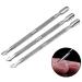 2piece Double Head Cuticle Pusher Stainless Steel Nail Art Push Cutter Sturdy Double Ended Nail Romover - Buy Online on GoSupps.com