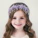 IYOU Floral Wedding Headbands Purple Sparkly Crystal Headpiece Birthday Bridal Wedding Hair Hoop for Flower Girls - Buy Online on GoSupps.com