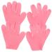 Ipetboom 2 Pairs Moisturizing Gloves Lotion Mittens Sleep Gloves for Dry Hand Gloves for Sleeping Moisturizing Hand Gloves Dry Hand Gloves Full Foot Cover Silica Gel Pink Soft Miss
