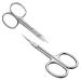 Diesisa Cuticle Scissor Extra Fine Curved Stainless Manicure Scissors Eyebrow Scissors for Fingernail Eyebrow Eyelash Dry Skin Nail Scissors Curved For Grooming 2 pack