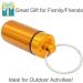 Portable Aluminum Keychain Pill Holder Case - Waterproof Travel Pill Fob for Aspirin Ibuprofen Vitamins | 3 PCS Gold EDC Key Ring - Buy Online on GoSupps.com