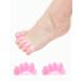 WenTigDY Toe Separators to Correct Bunions and Restore Toes to Their Original Shape (Bunion Corrector for Women Men Toe Spacers Toe Straightener Toe Stretcher Big Toe Correctors Toe Separator) (Pink)