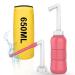 2-in-1 650ml Big Douche Bottle for Women Vaginal Cleansing System + Portable Bidet with 22oz Capacity Enema Bottle