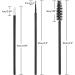 GCQQ 200Pcs Disposable Mascara Wand Spoolies, Lip Brushes, and Micro Brushes Kit - 50 Mascara, 50 Lip, 100 Micro Applicators for Extensions - Black 200PCS - Buy Online on GoSupps.com