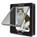 CEESC Extra Large Cat Door (Outer Size 11" x 9.8"), 4 Way Locking Large Cat Door for Interior Exterior Doors, Weatherproof Pet Door for Cats & Doggie with Circumference  24.8" (Black)