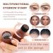 Eyebrow Stamp Stencil Kit - Perfect Brow Shaping with 10 Stencils & Brushes - Long-Lasting Dark Brown Shadow Powder Stick - Buy Online on GoSupps.com