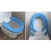 Vimeet Washable Blue Toilet Seat Cover | Soft Bathroom Closestool Pad Mat - Buy Online on GoSupps.com