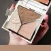 jojomis 3Colors Highlighter Contour Palett Face Contouring Kit Nose Shadow Highlighting Powder - Brown - Buy Online on GoSupps.com