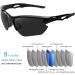 Bonddi Polarized Sports Glasses for Men | Unbreakable TR90 Frame | UV400 Protection for Cycling Golf Baseball & Running Black/Gray - Buy Online on GoSupps.com