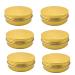 6 Pack 40ml Gold Aluminum Round Lip Balm Makeup Containers Jars with Screw Lid for Beauty Products 40ml