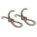 Alipis 2pcs Retro Hook Purses Keychain Wallet Vintage Wallet Key Hanger Wall Mount Coat Hooks Heavy Handbag