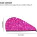 Rose Red Glitter Microfiber Hair Towel - Super Absorbent Quick Dry Hair Wrap for Women | Soft Coral Velvet for Long Curly & Thick Hair - Buy Online on GoSupps.com