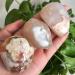 ENPAP 90-100g Beautiful Natural Cherry Blossom Agate Hand Play NaturalStones xingyong