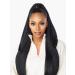 Sensationnel INSTANT UP & DOWN Half Wig Wrapped Ponytail Basic Straight Yaki Texture Easy Styling Heat Resistant Synthetic Fiber Pony Wrap Sleek Finish - UD 8 (1B)