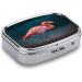 Vivid Flamingo Pill Box 2 Compartment Decorative Metal Pill Organizer for Pocket & Purse | Shop Now - Buy Online on GoSupps.com