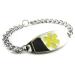 Pre-Engraved & Customized Alzheimers Medical Alert Bracelet Yellow