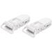 Bumdenuu 10Pcs T-Shape Plastic Pacifier Clips for Babies - White Soother Dummy Holders - International Shipping Available - Buy Online on GoSupps.com