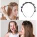 2 Pcs Clip Headbands Black Hairpin Headband -Double Bangs Hairstyle Hairpin Hairband With Clips/Korean Twist Braid Headband Non-Slip/Double Layer Twist Plait Headband for Women Girls - Buy Online on GoSupps.com