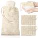 Varku 20 PCS Sisal Soap Saver Bag - Exfoliating Cotton-Linen Pouch for Foaming, Drying Soap Bars | Shower Drawstring Bag | Zero Waste, Plastic-Free Soap Holder (20 pack) - Buy Online on GoSupps.com