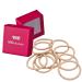 Hair -like love 10 pieces thick beige hair tie for blonde hair metal -free braid rubber blond for women girls and men inclined box for storage for hair accessories hair ties & hair bands