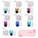 White Pearl Aurora Metallic Nail Powder - Iridescent Holographic Chrome Pigment for Glitter Manicure - 7 Colors Selection - Buy Online on GoSupps.com