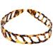 Lurrose French Tortoise Shell Headband Celluloid Acetateh Hairband Non- slip Washing Face Hairband Hair Hoop Hair Accessorie for Women (Deep Tortoiseshell)