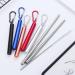 304 Stainless Steel Telescopic Straw with Three Sections and Aluminum Alloy Storage Sleeve Colorful Outdoor Portable Travel Gift the black one - Buy Online on GoSupps.com