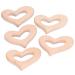 Buy 5pcs Heart Shaped Baby Teethers - DIY Polished Necklace Pendant Crafts for Teething Relief - Buy Online on GoSupps.com