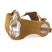 H World EU Tactical Airsoft Mask Breathable with Ear Protection DE Skull