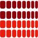 Gel Nail Stickers Cuttable Semi Cured Gel Nail Strips Self-Adhesive Full Nail Wraps Nail Polish Stickers for Professionals Beginners (UV Lamp Required but Not Included) Dark Red - Buy Online on GoSupps.com