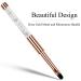 YCYAN Oval UV Gel Nail Brush - Size 8 Rose Gold with Rhinestone Handle | Professional Nail Art Tools - Buy Online on GoSupps.com