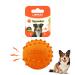 Laroo dog toys dogball squeaker durable natural rubber dog football squeakers throw dog balls cubes for small & large dogs. ... 6.5cm orange