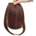 One Piece Hair Extensions Clip In Bangs Fake False Hair Piece Clip On Front Hair Bangs Fringe Cute - Medium Brown - Buy Online on GoSupps.com