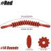 Wood Massage Tab Roller for Cellulite & Lymph Drainage - Manual Therapy Tools for Muscle Depth Tissue (Red - 14 Rounds) - Buy Online on GoSupps.com