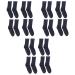 DOITOOL Diabetic Crew Pairs Diabetic Cotton Non- Binding Crew Non- Loose Fit Sock for Patient Elderly Pregnant Women Black Breathable Men S Diabetic Socks