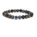 Natural Black Obsidian Hematite Tigers Eye Crystals Triple Protection With Evil Eye Crystals Bracelet For Men And Women Standard Crystal Tiger's Eye